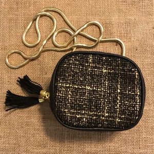 Date night gold and black crossbody purse